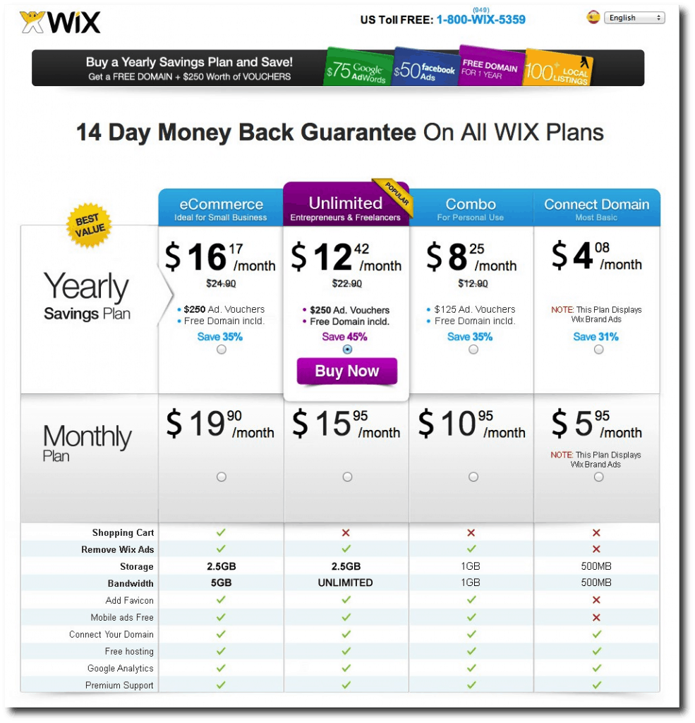 Wix.com - Manage Premium