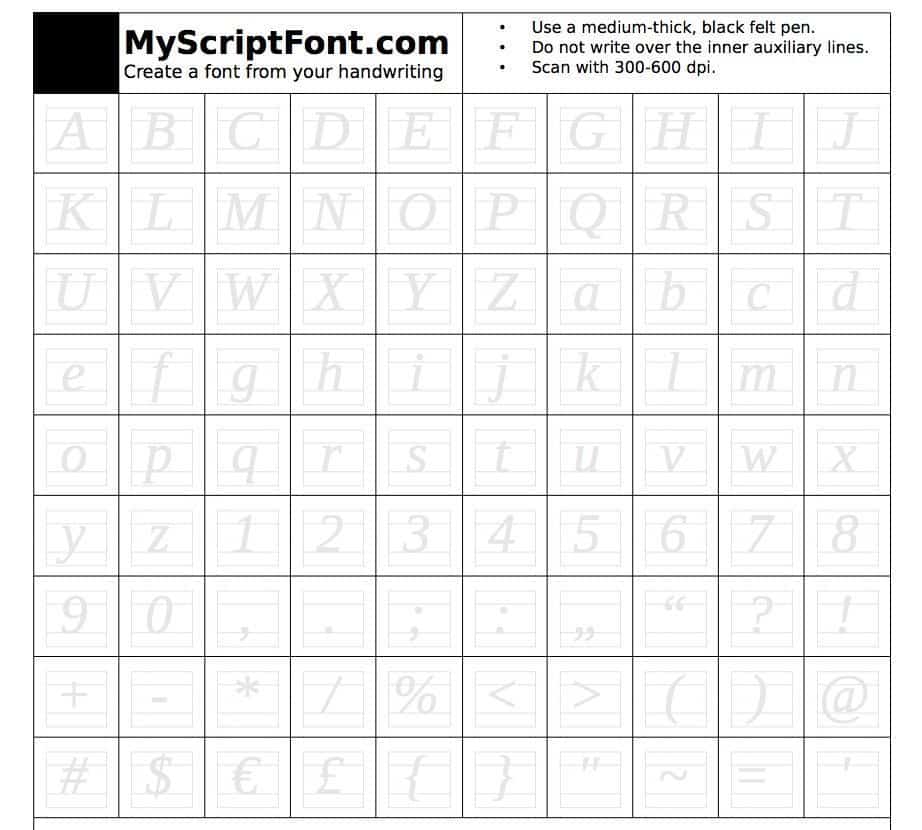create my own font free