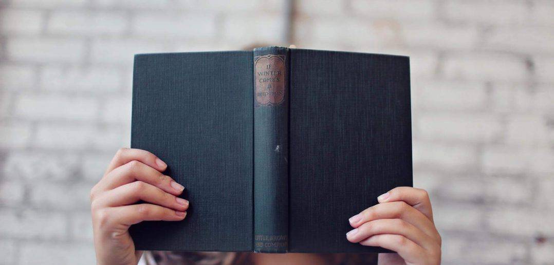 Person reading a book