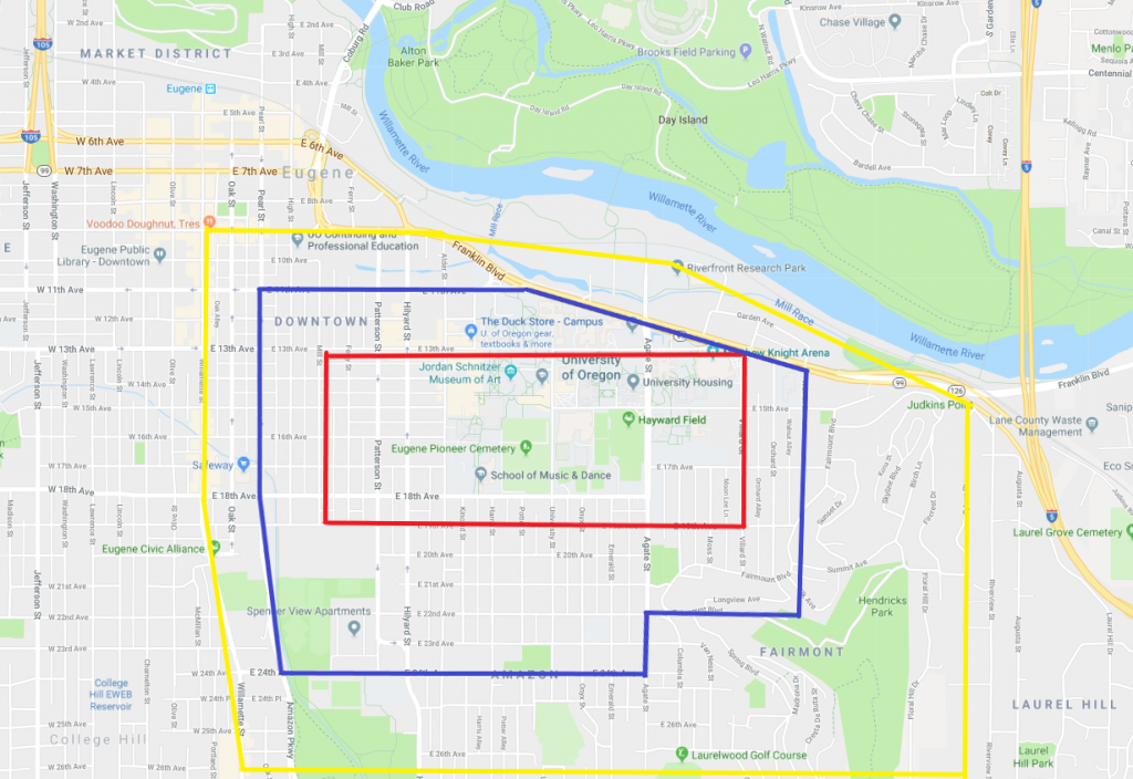 University of Oregon Student Housing Map