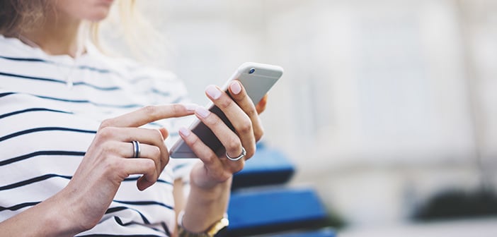 woman using smart phone