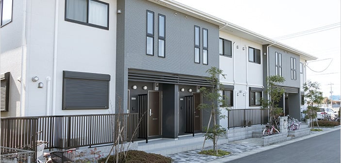 gray and white small multifamily real estate