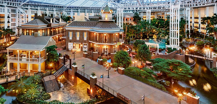 interior of the Gaylord Opryland resort in Nashville, Tennessee