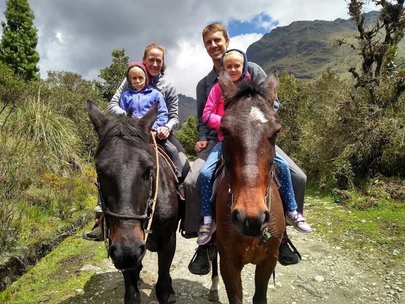 Chad and family in Cuenca, Ecuador