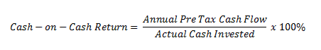 cash-on-cash return formula