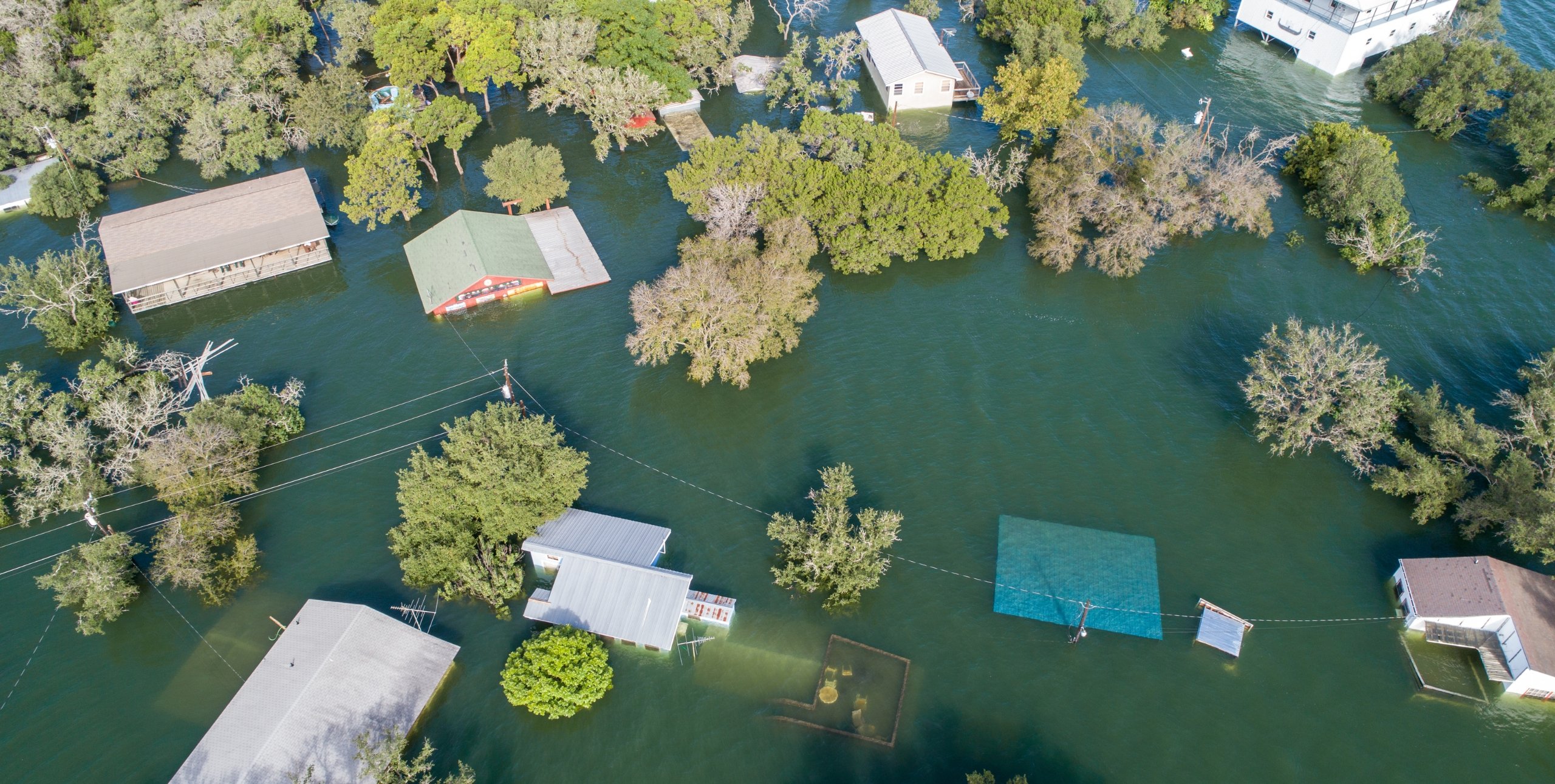 flooded homes