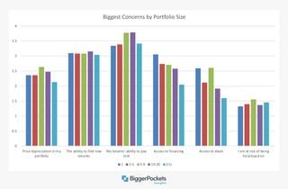 Biggest concerns by investors' portfolio size chart