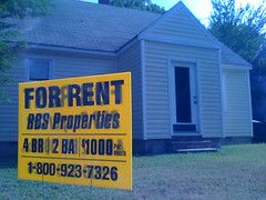 An effective For Rent sign,